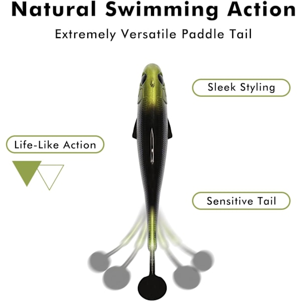 Bionic Bait (12cm), Mjukbete för Karp, Gädda, Öring, Abborre, Supervassa Krokar för Fiske S