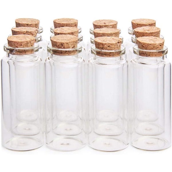 30 ml 1,18" x 2,75" minikrukker glasflasker med trækorkstop