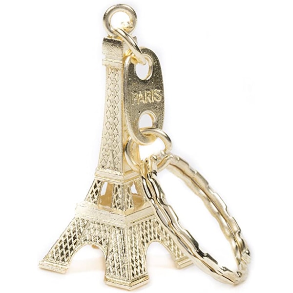 3 Eiffel Tower nøgleringe farverige gaver souvenirs Paris Frankrig
