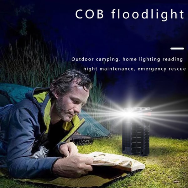 Udendørs Camping Mini Sol Hånd LED Lommelygte USB Oplader B