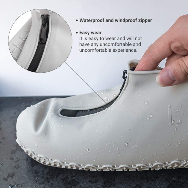 Vandtæt skoovertræk, str. L, genanvendeligt silikone skoovertræk med