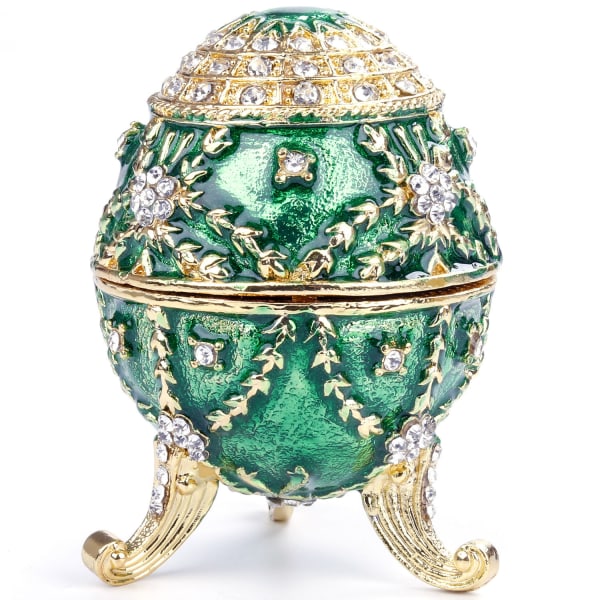 One (green, about 8.4*6cm) Gold Plated Artificial Diamond Easter