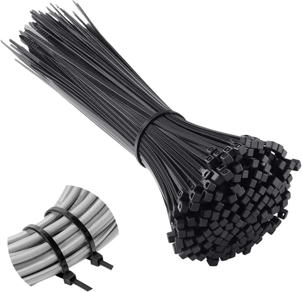 Sorte, 100 stk. 3*100 kabelbindere, professionelle kabelbindere, nylon c