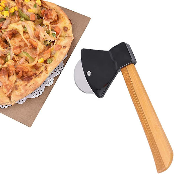 2 stk. Heilwiy pizzaskjærer pizzaskjærer øks med trehåndtak