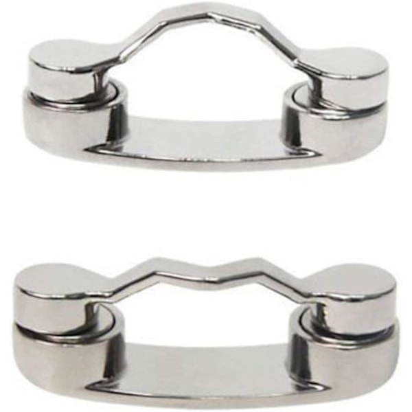 2 stk magnetiske brilleklips - rustfritt stål