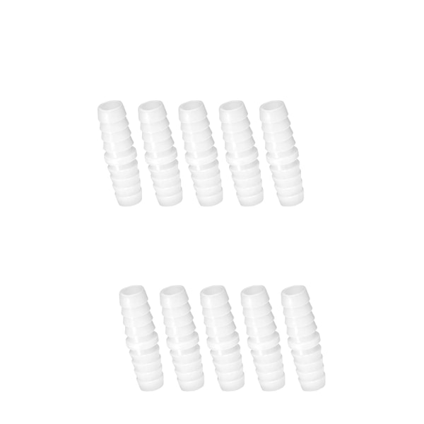 10 Pack Plastic Hose Barb Fitting, 3/8" x 3/8" Barbed Splicer Me