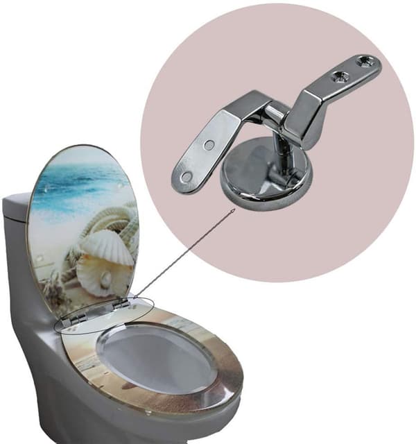 Toalettsetehinge i sinklegering, toalettsetehinge 2