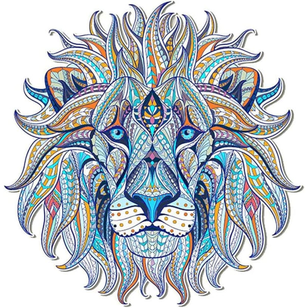 Lion Design påstrykningslapper for klær - blå