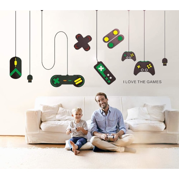 Spelväggdekaler Spelkontroller Joystick Lekrumsväggdekal