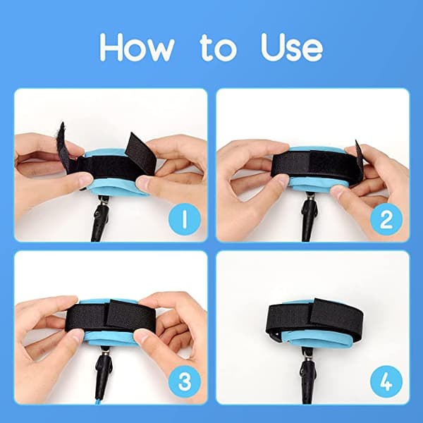 2,5M Anti-tap Wrist Strap (Blå), 360° Rotasjon Sikkerhet Elastisk
