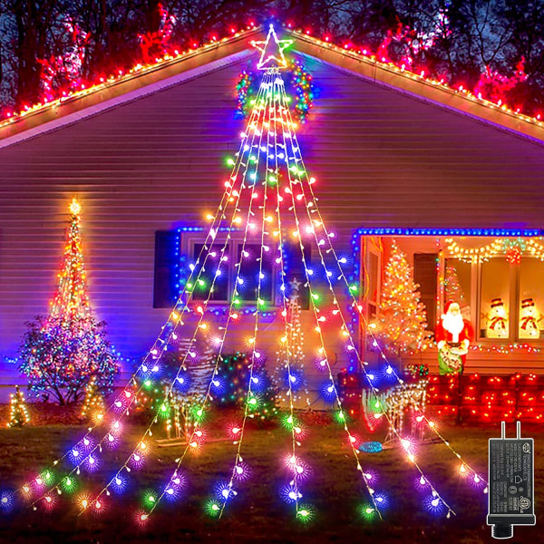 Julepynt udendørs stjernelys juletræ