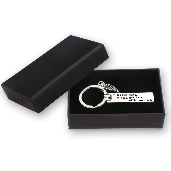 En silvernyckelring i rostfritt stål, 10x40 mm nyckelring personlig