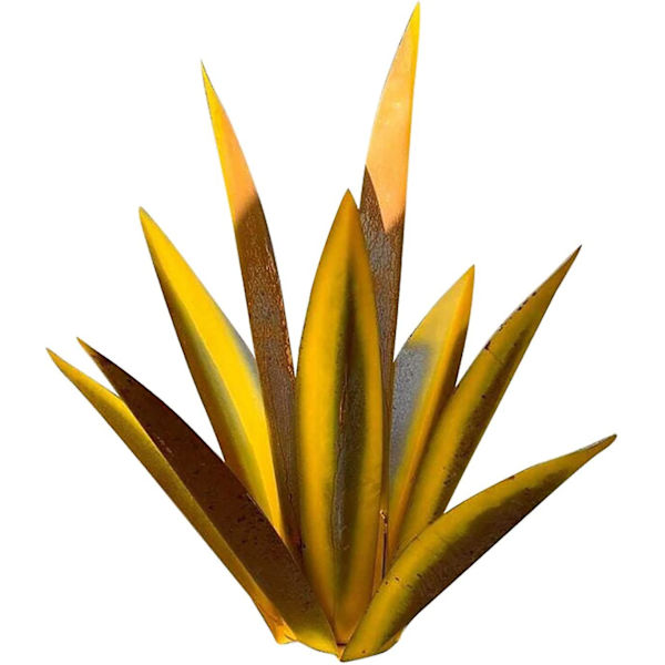 Agave-kasvi, metallinen puutarhakoriste, antiikkinen metallinen veistos