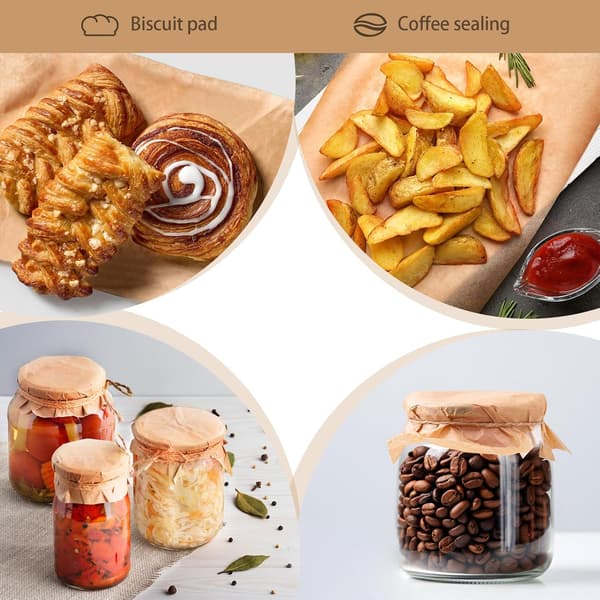200 st 6 x 6 tums hamburgerpapper, oblekt bakplåtspapper, non-stick vaxpapper