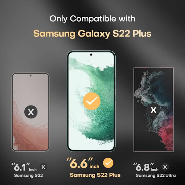5 in 1 iskunkestävä suunniteltu Samsung Galaxy S22 Plus -kotelolle 5G 6