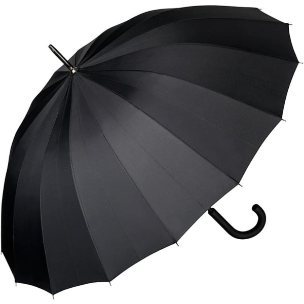 Cane Umbrella Large Robust Automatic Open black