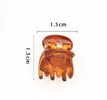 12 stk. stilfulde brune mini hårklemmer