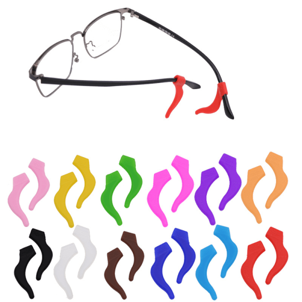 24 par briller Anti-slip silikone øreclips, brilleholder
