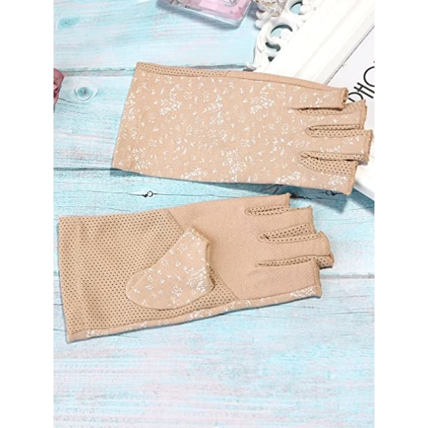 Kvinder Solcreme Fingerless Handsker Non Skid Sommer Handsker UV Prote