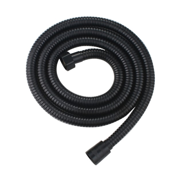 Shower Hose Black 1.5m Long Stainless Steel Flexible Shower Hose