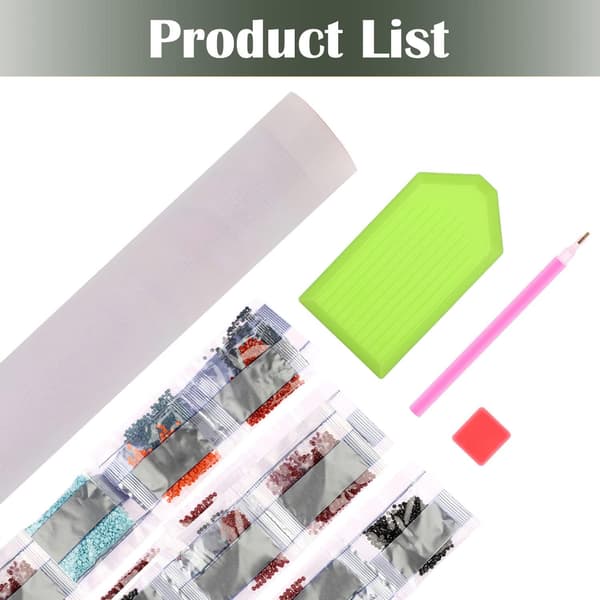 DIY 5D Diamantmalerisett Full Drill Rund 5D Diamantkunst Ki