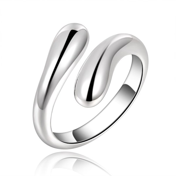 Galvaniserat silver enkelt öppningsbart justerbart ring