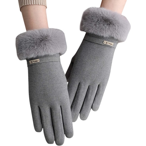 Women Winter Gloves Warm Fleece Lined Stretch Thick Gloves T