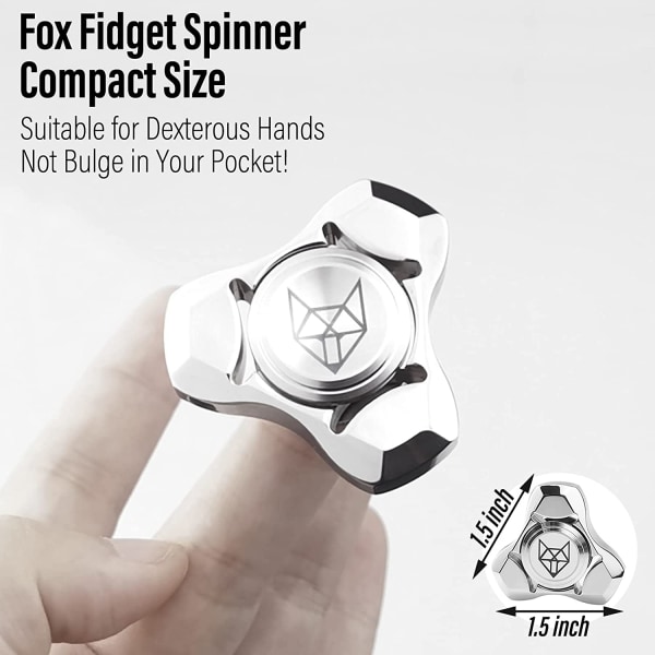 Metall Fidget Spinner-leker for voksne, helt i rustfritt stål 1,5''