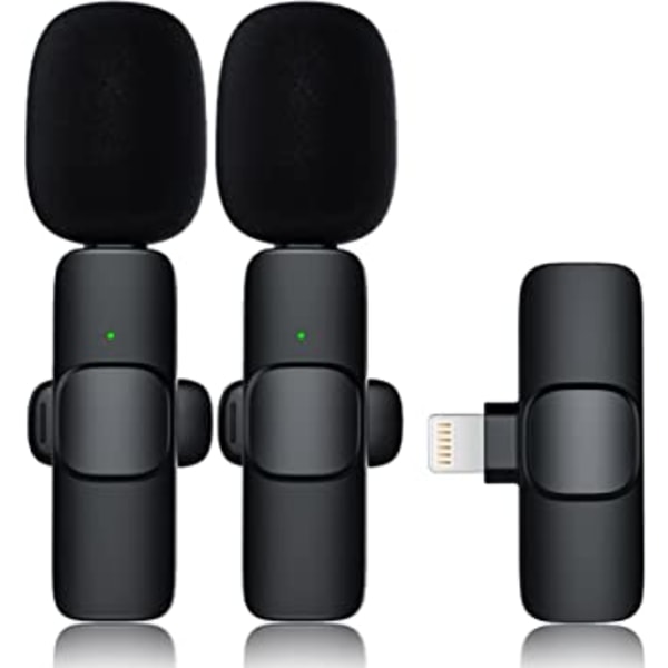 Trådløs Lavalier Lapel Mikrofon til iPhone iPad, Mini Optagelse