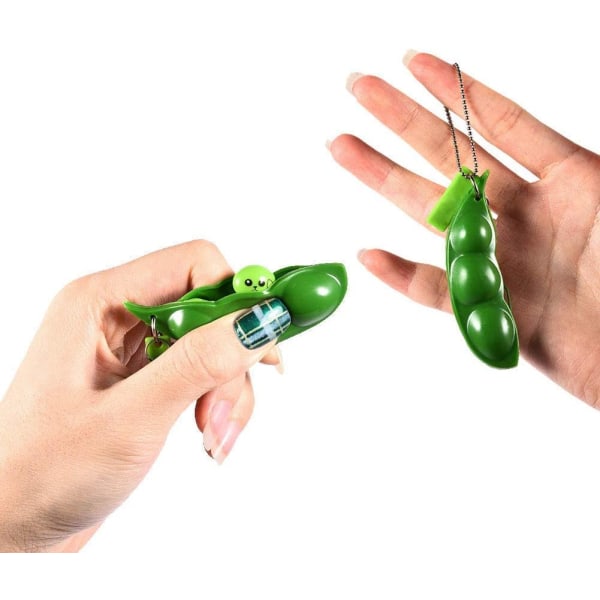 5-pack Peapod Fidget Toy, Squeeze-a-Bean Edamame Pea Popper