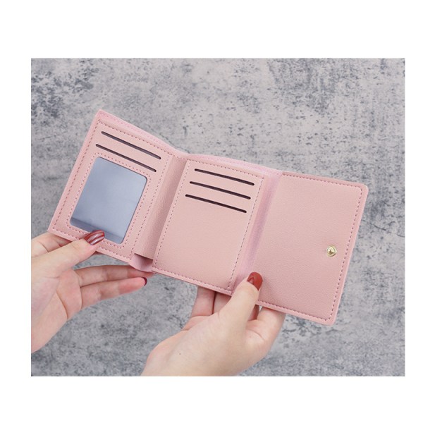 En lys rosa søt piggy lommebok for kvinner, 11,5 cm × 2,5 cm × 9 cm t