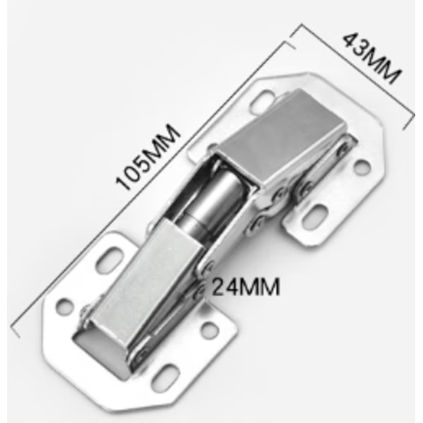 4 Pakke Buffer Dæmpende Hængsel Ingen Åbning Bro Type Hardware Hængsel