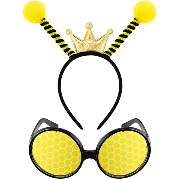 Bee Costume Bee Ladybug Antenne pandebånd og briller Se