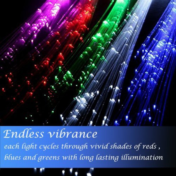 20 LED hårklips, optiske fiber hårklips for festutstyr