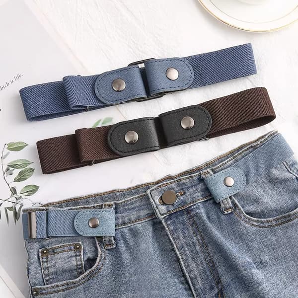 Elastisk belte uten spenne (one size) 3-pakning