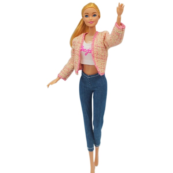 10 kappaletta 30 cm:n Barbie-nuken vaatteita, neuletakki, hattu, puku