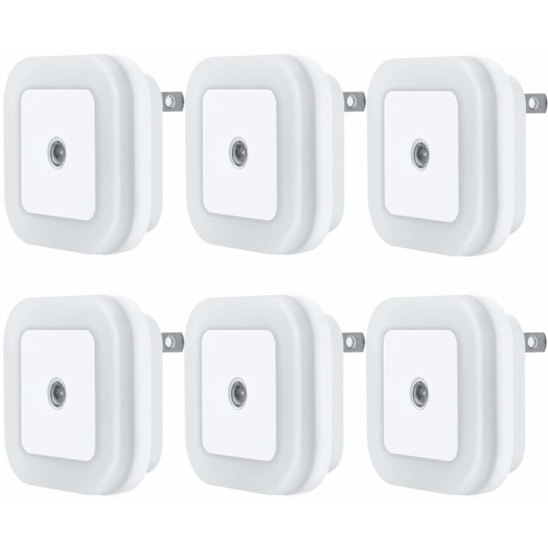 6-pakks LED nattlyslampe med smart sensor Skumring til daggry