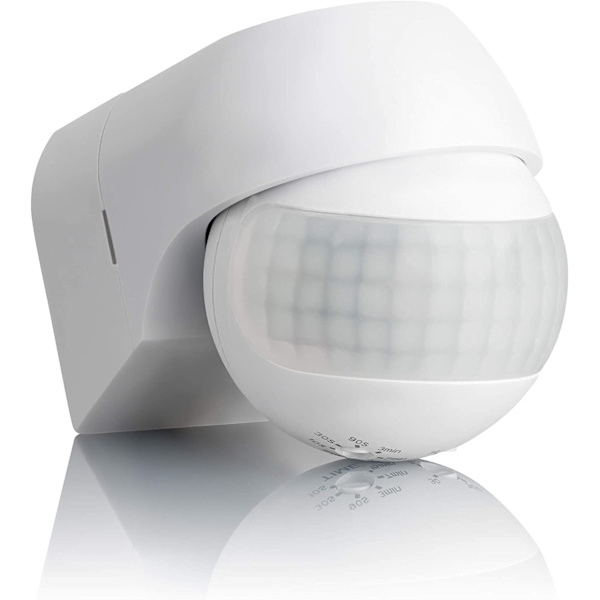Sensor utomhus IP44, väggmonterad, infraröd rörelsesensor, LED s