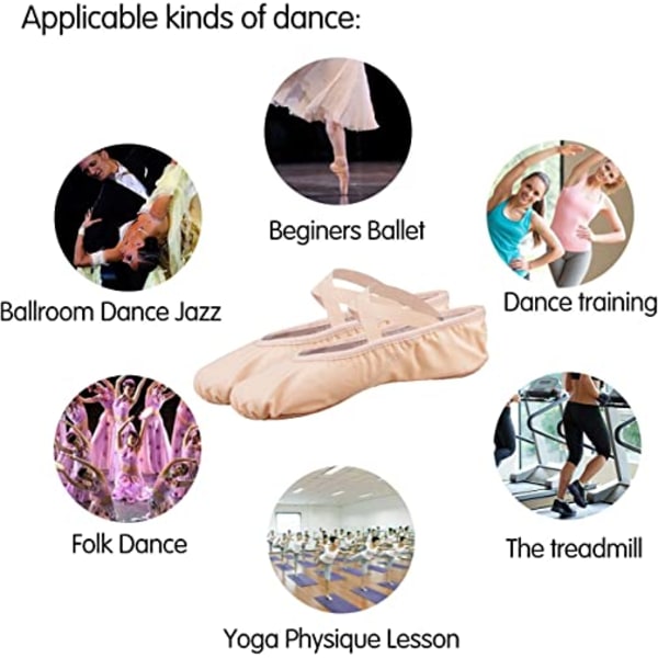 Balletdansesko Split Sole Flat Gymnastiksko Dansesko