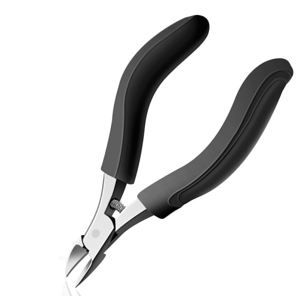 En sort negleklipper til stærke tånegle, 140 mm × 75 mm negleclips
