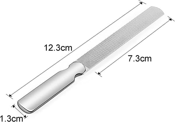 Rustfrit neglefil, dobbeltsidet metalbuffer neglefile