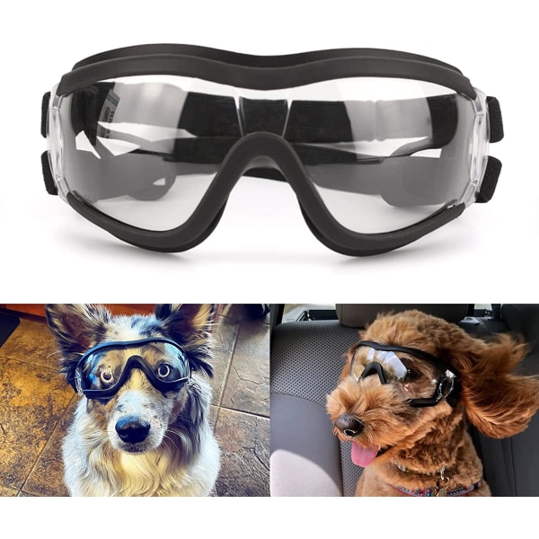 Dog Goggles Outdoor Eye Protection Justerbar stropp Lett å pu