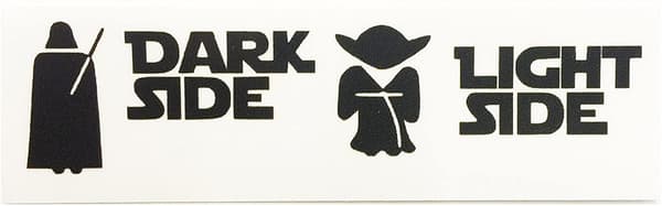 Mørk Side Lys Side Lyskontakt Vinyl Dekal Sticker