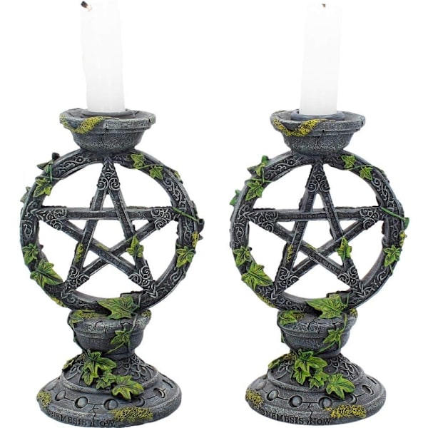 Pentagrammi - Noitakynttilänjalkojen 2 kpl setti 15cm