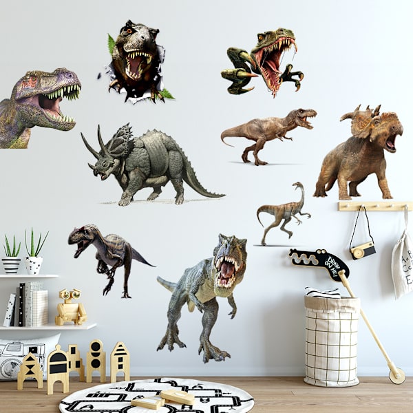 Dinosaurus-seinätarrat, irrotettavat ja liimattavat