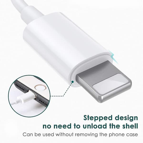 Hodetelefonadapter kompatibel iPhone X aux Adapter 3.5mm