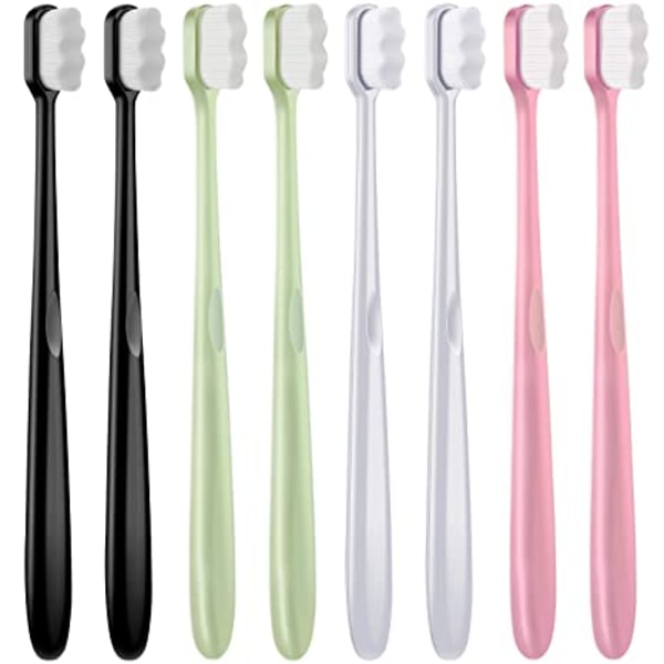 8 Pieces Soft Toothbrush Micro Nano Extra Soft Bristles Manual S