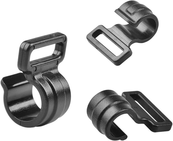 20 stk. sorte, One Size 19*20*14mm, unisex telthager i plast til voksne