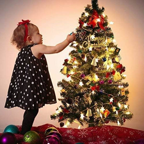 Stjärnformade ljusslingor batteridrivna 39,4FT 80 LED ljusslinga