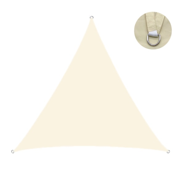 (hvit, 3 x 3 x 3m) skyggeseil, trekantet skyggeseil for UV-beskyttelse